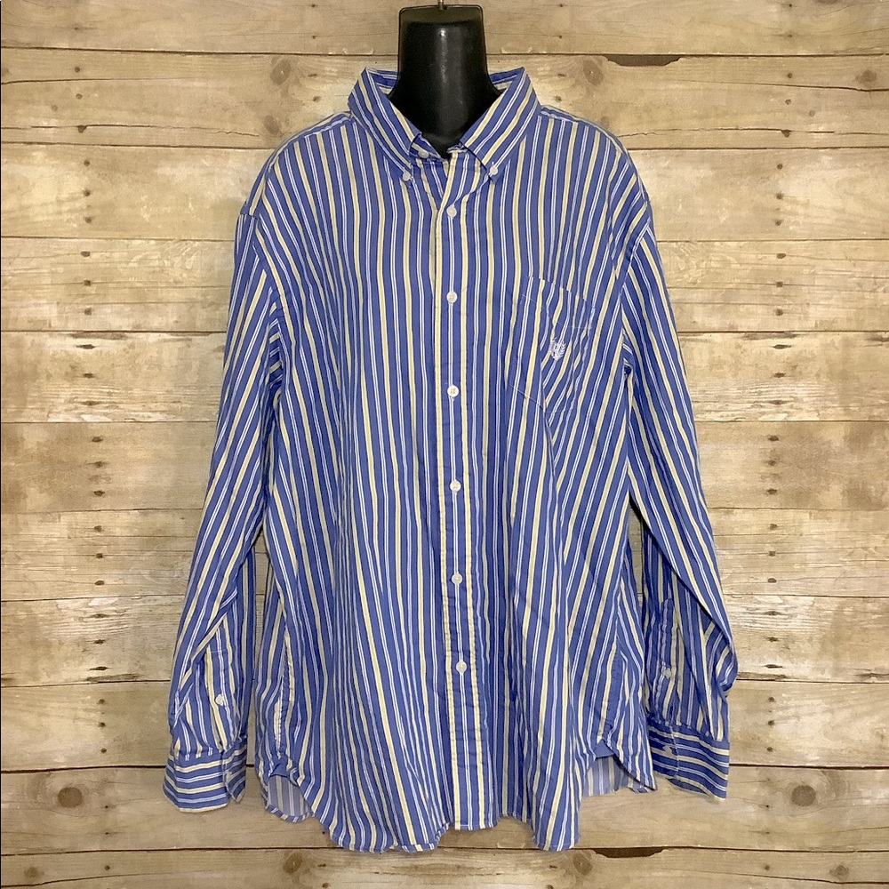 Men’s CHAPS size XL button down striped long sleeve